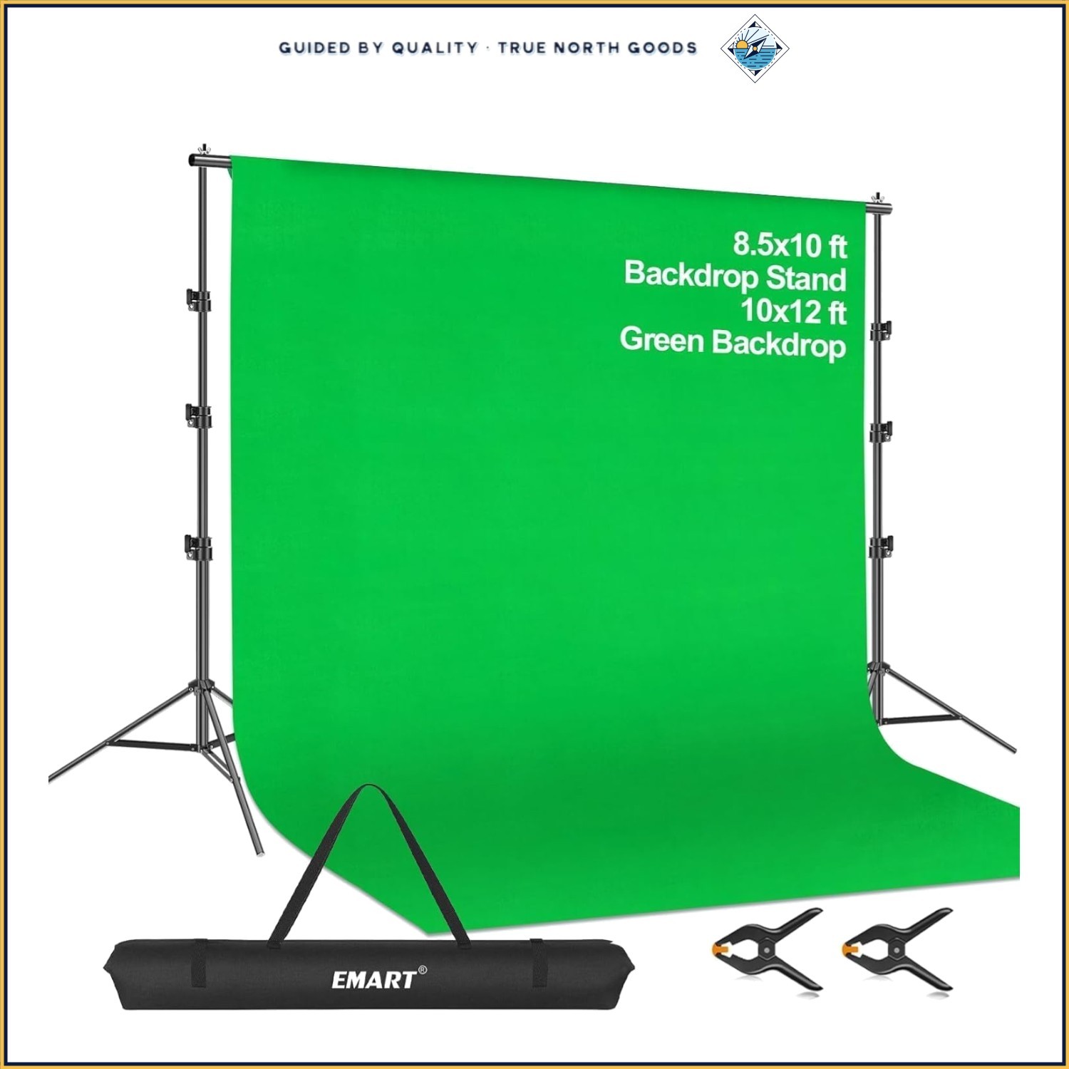 8.5x10ft Green Screen with Sturdy Tripod for Video Production and Live Streaming