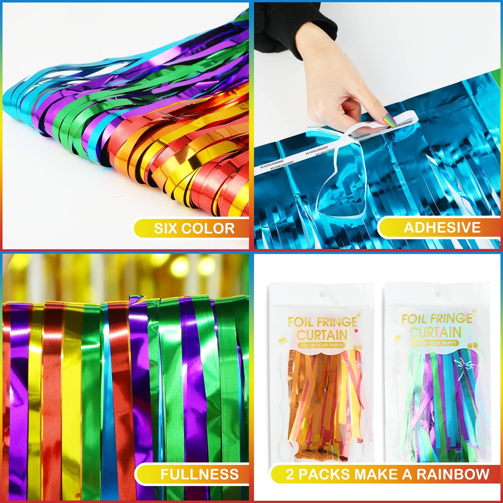 Rainbow Party Decorations, 2 Pack 3.3×6.6ft Pride Decorations, Cartoon Decor …