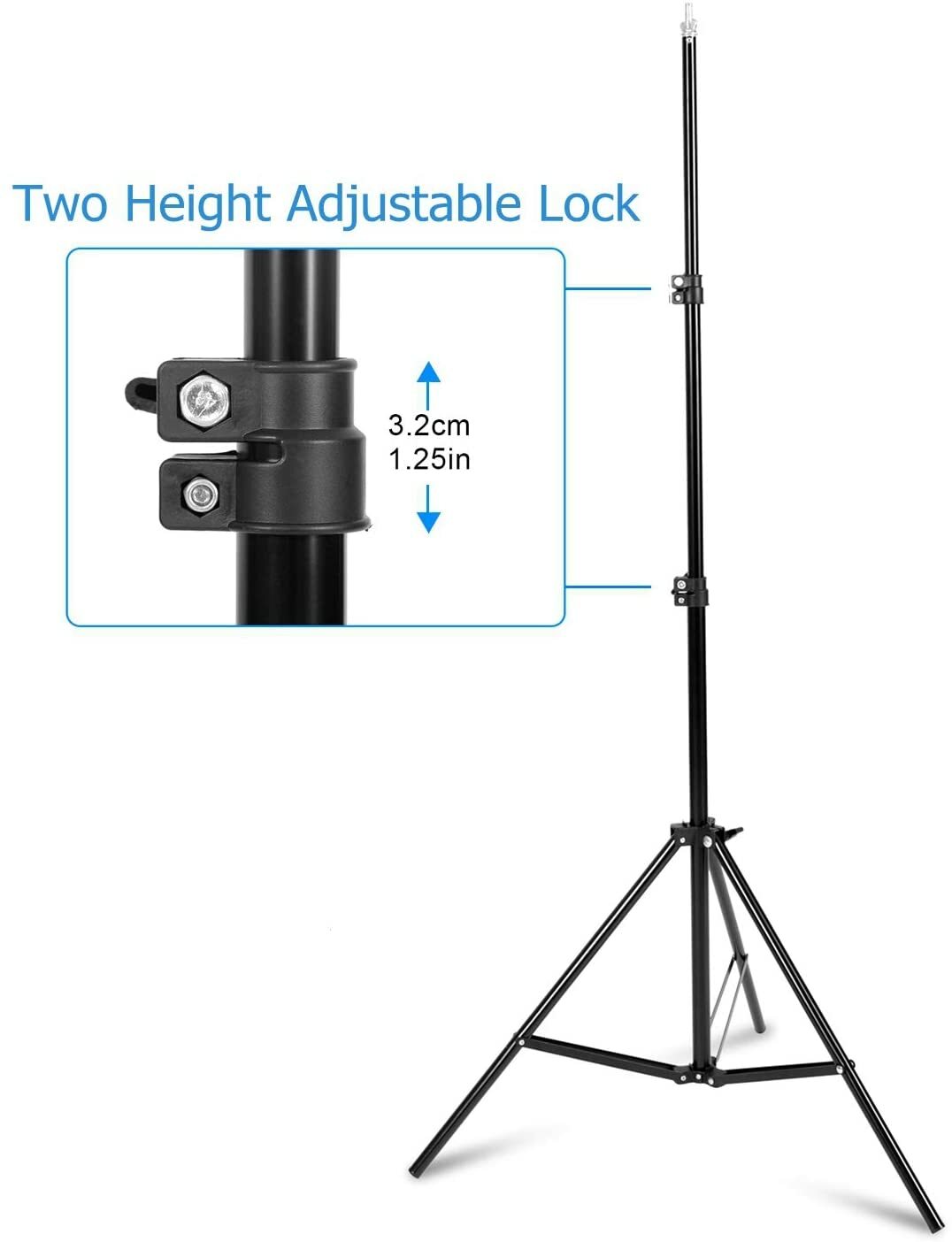 US 6.5×6.5feet/2x2m T-Shaped Photo Backdrop Background Stand with Four Clip Kit