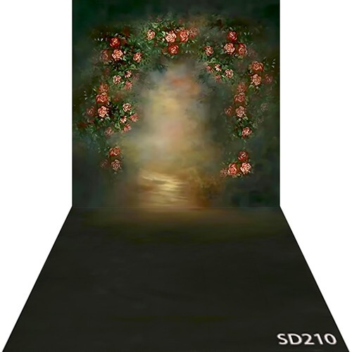 10’x20’CP Arch Flower Forest Scenic Microfiber Fabric background backdrop SD210