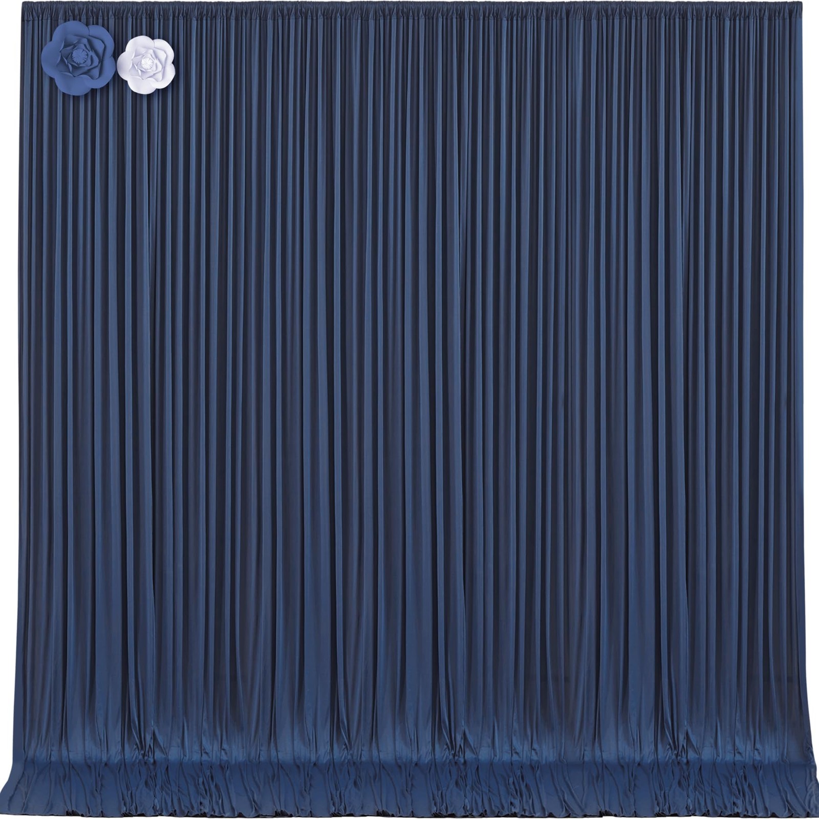 2 Panels 5ft x 12ft Navy Blue Backdrop Curtains, 10x12FT Total, Wrinkle Free