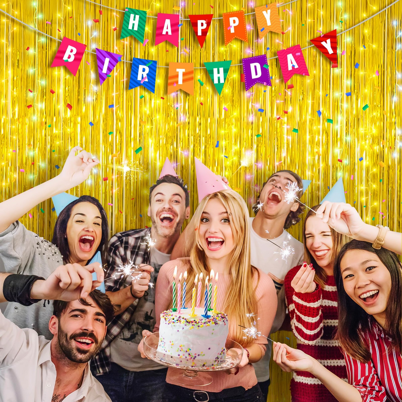 New Year Backdrop 2026 Decorations Party Supplies Wall Door Banner Photo Prop