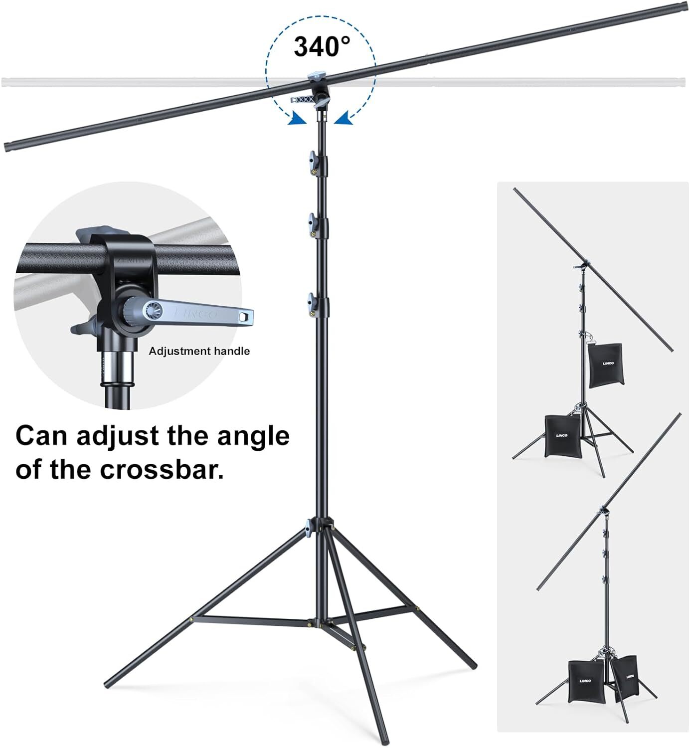 LINCO Photo T-Shape Backdrop Stand Background Backdrops Support Kit – 4198T