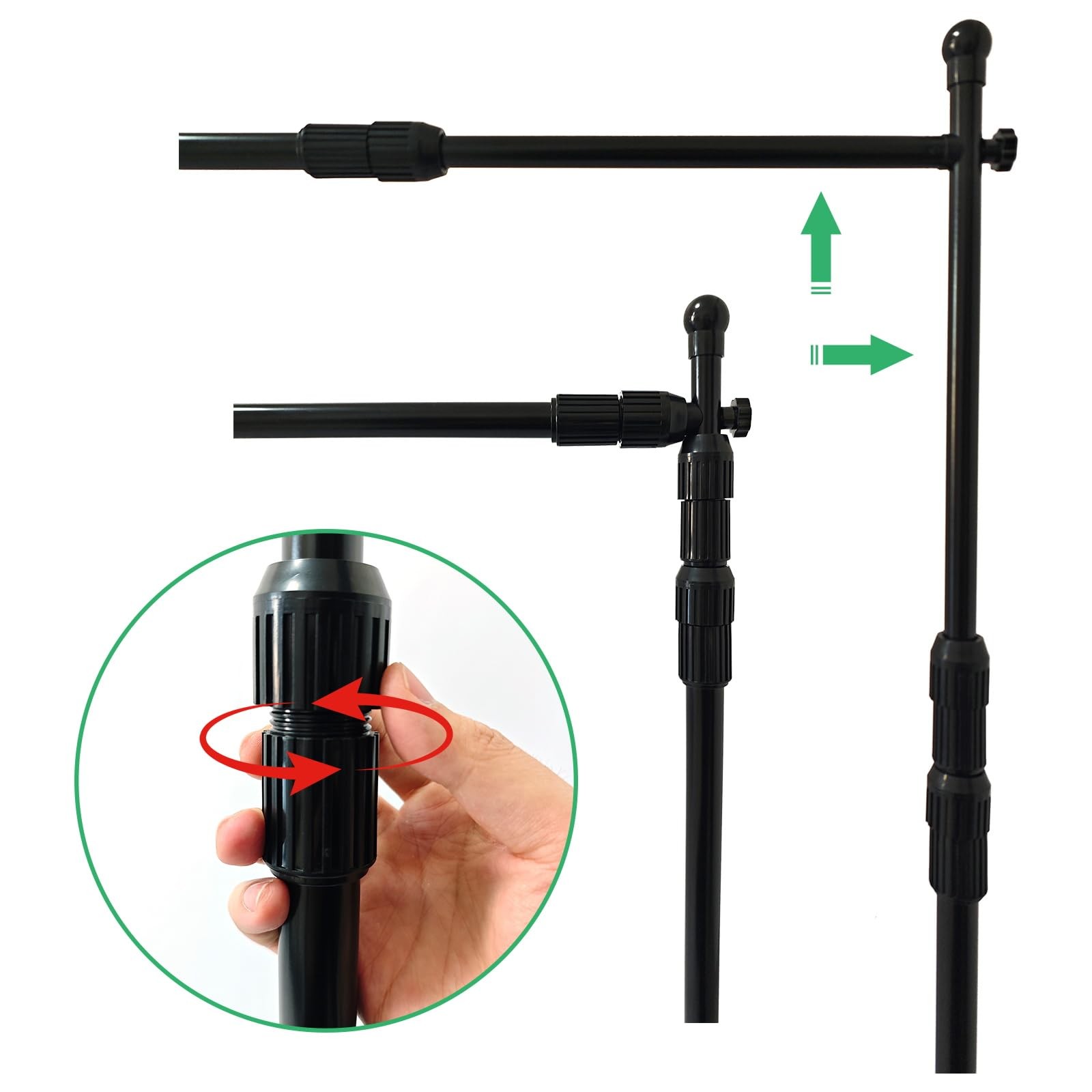 Backdrop Stand 10x8ft(WxH), Portable Photo Studio Background Stand Support Ki…