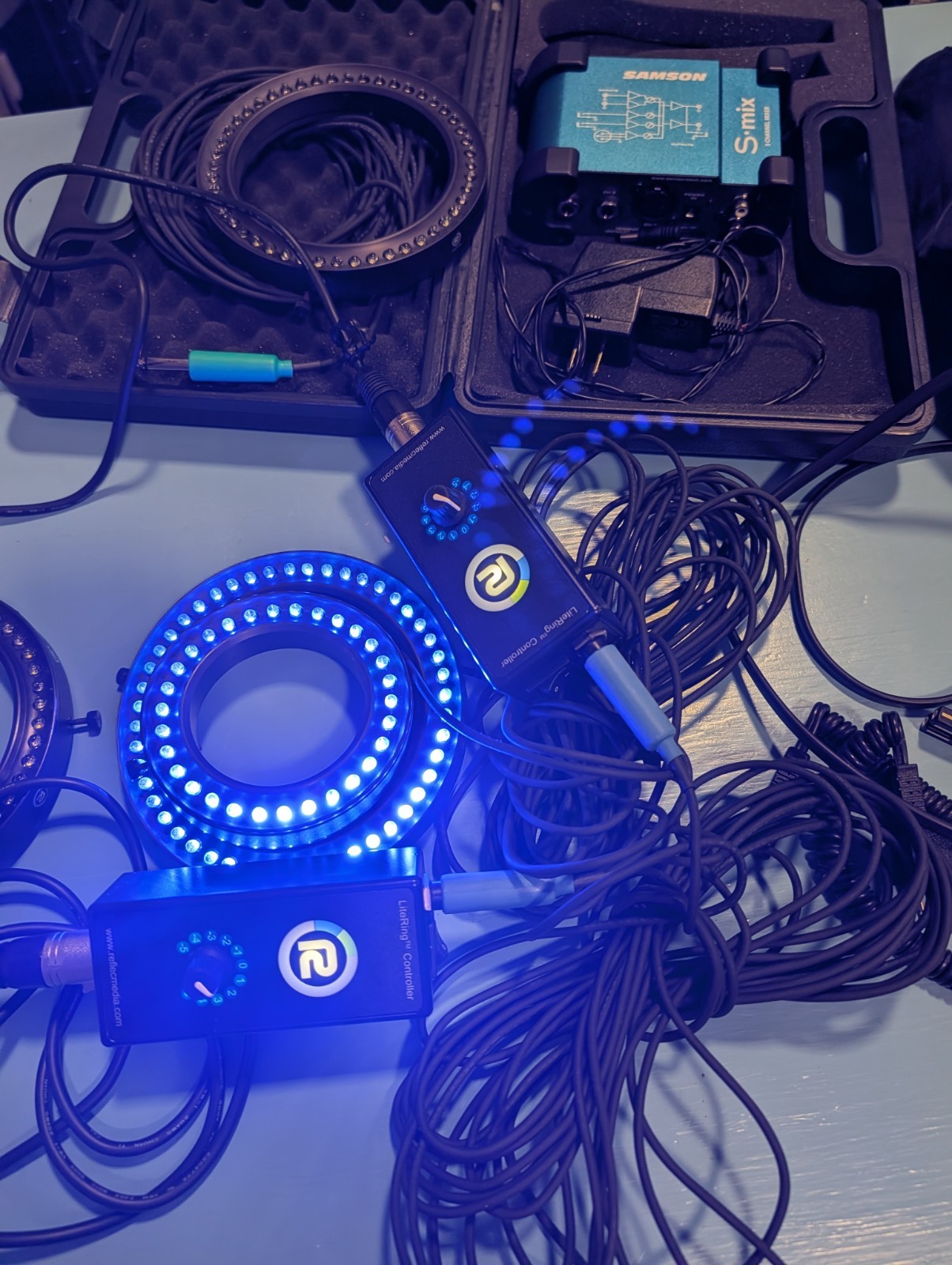 Large Lot Reflecmedia LiteRings Chroma Extra DJ equipment everything in photos