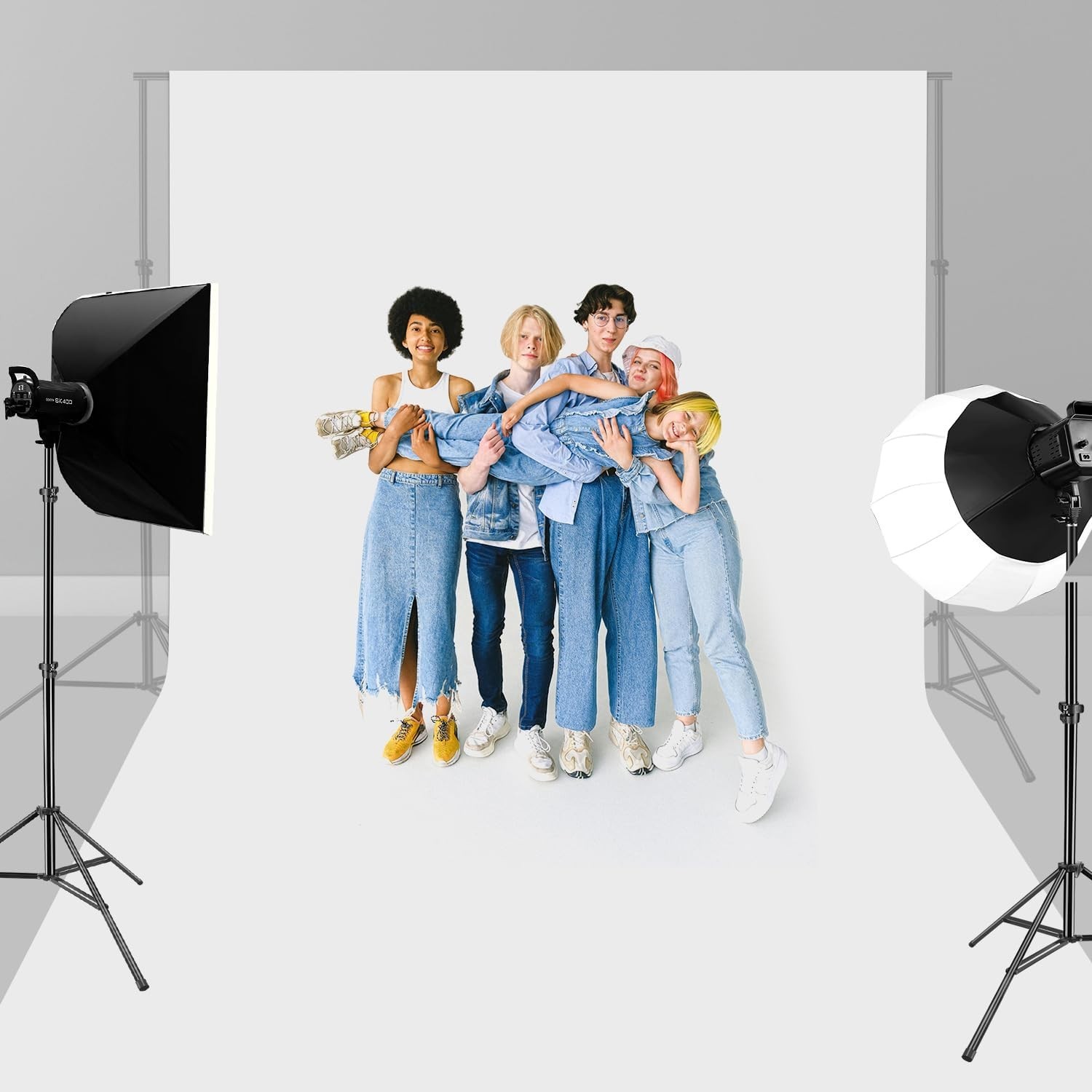 Professional 10×20 ft White Backdrop – Wrinkle-Resistant for Flawless Photos