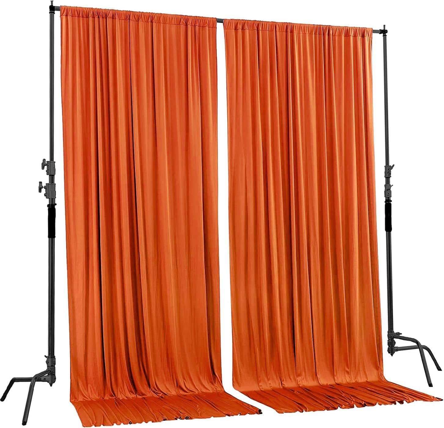 AK TRADING CO. 10 feet x 8 feet Polyester Backdrop Drapes Curtains Panels wit…