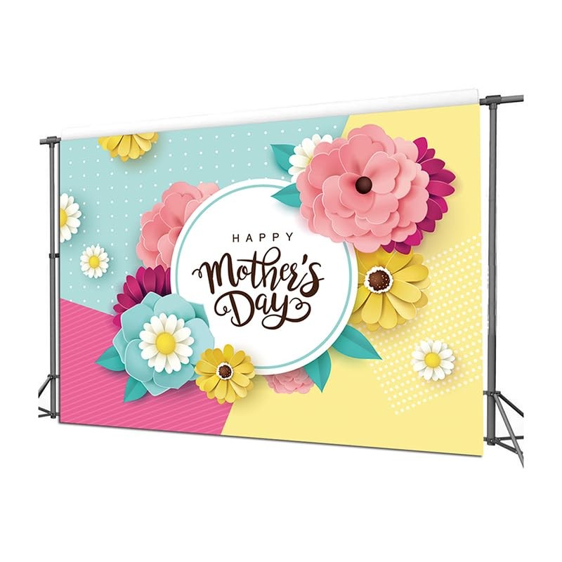 7x5ft Mother’s Day Backdrop Mother’s Day Party Bridal Shower Photo Booth Studio.