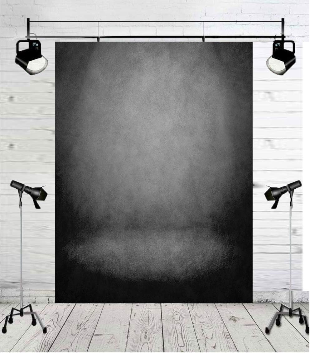 Black Gray Abstract Portrait Backdrop 5x7FT Photography Studio Background