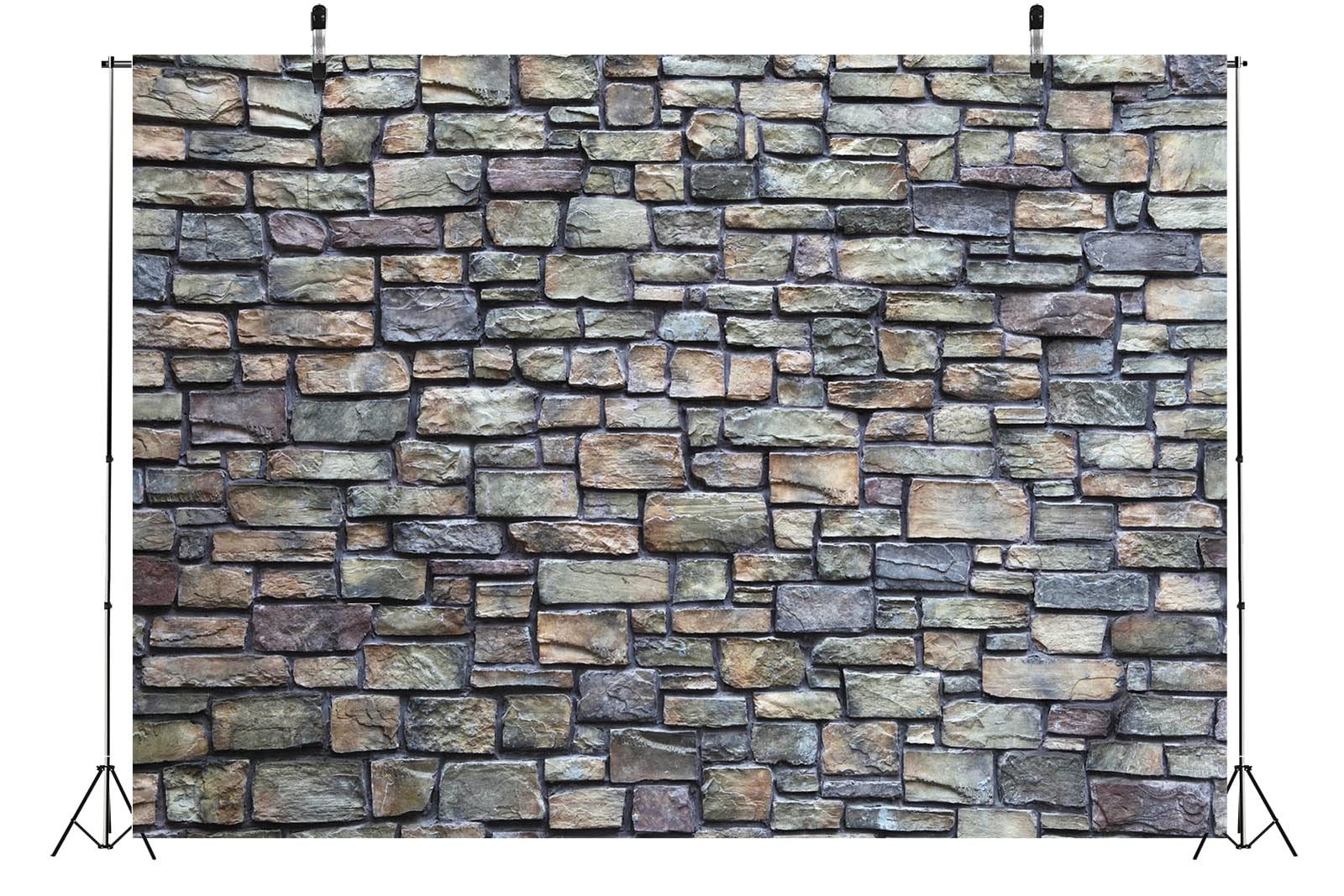 BELECO 7x5ft Fabric Vintage Stone Wall Backdrop Rock 7x5FT, N5-a13792