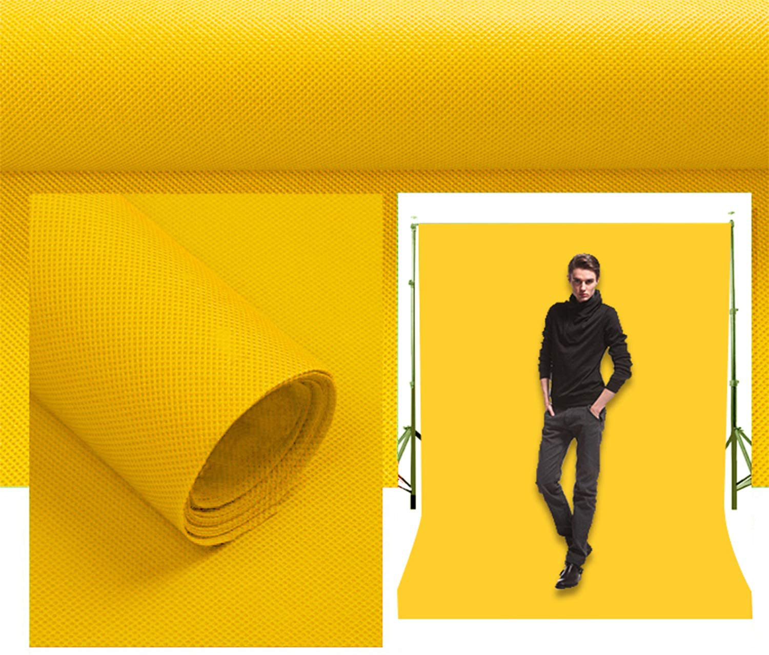 Photography Yellow Background Screen Portable Photo Backdrop (NO STAND INCLUDED)