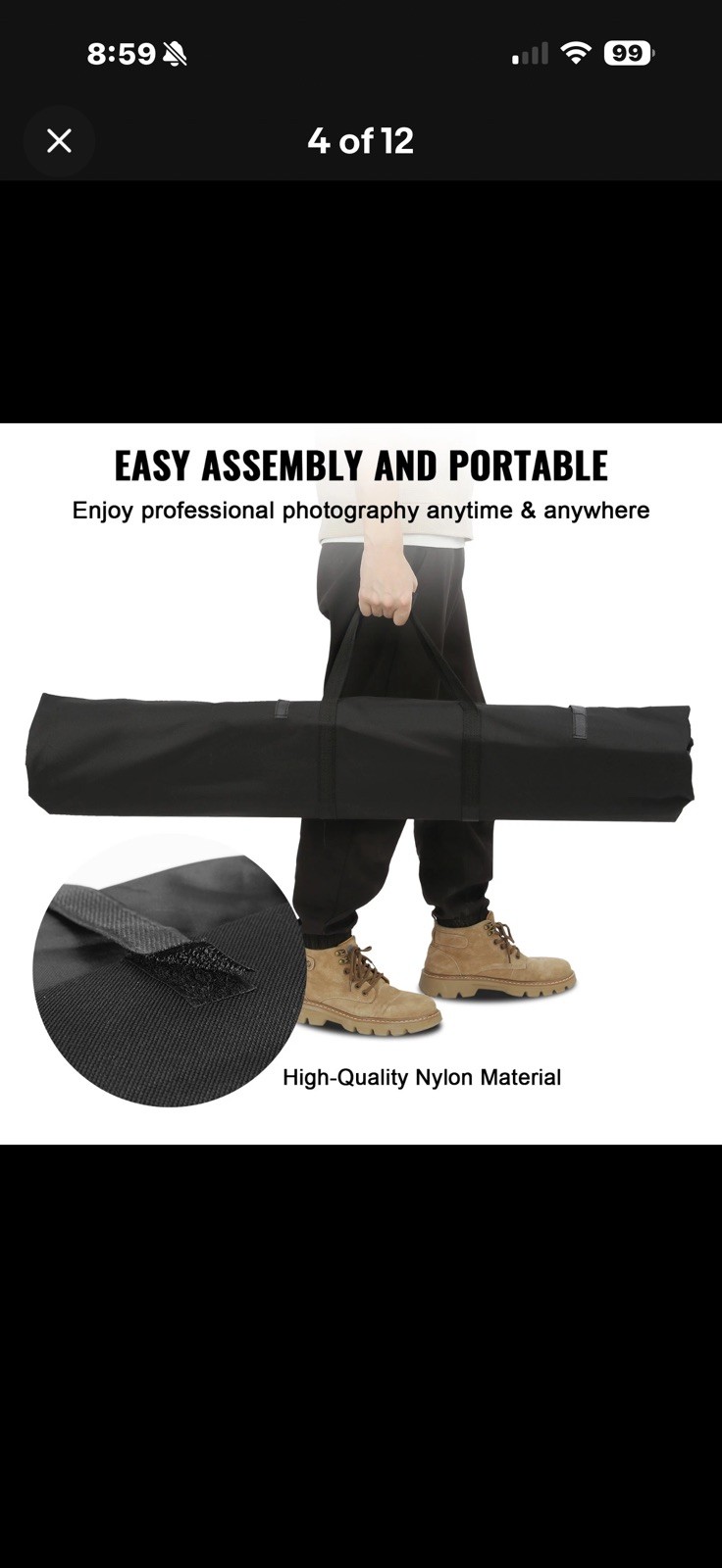 11.5×9.6 ft Heavy Duty Backdrop Stand Adjustable Photography Studio Banner Stand