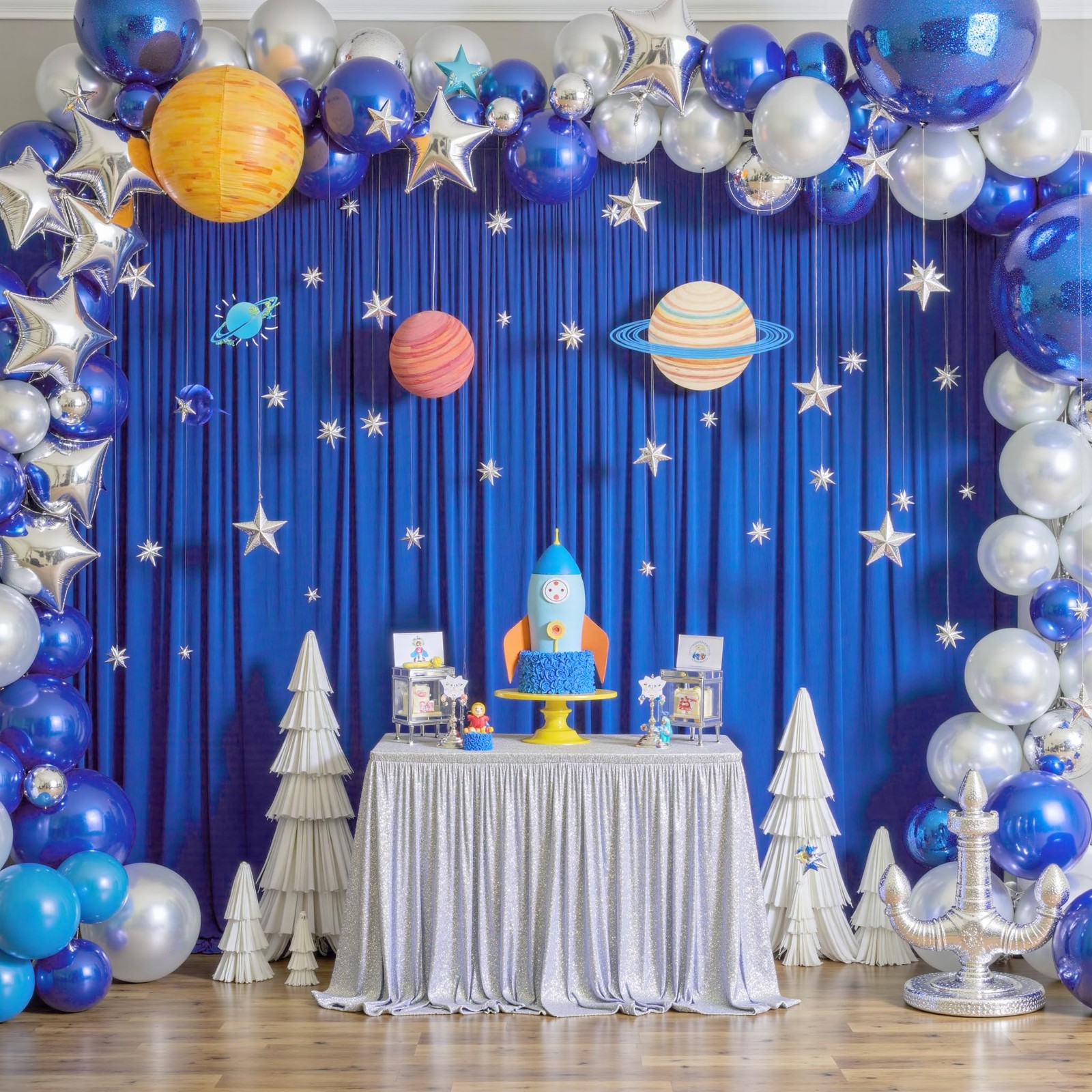 10ft x 10ft Wrinkle Free Royal Blue Backdrop Curtains for Party Stage Wedding…
