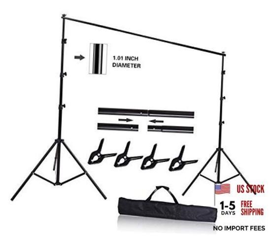 10ft x 8.5ft Adjustable Photography Backdrop Support System Photo Video