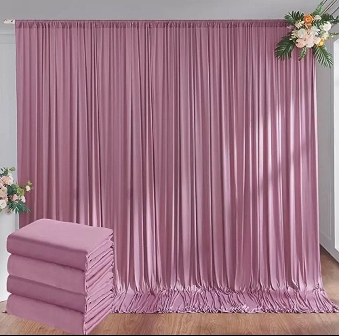 2pk Photography Backdrop Curtain Party Wedding Photo Booth Background Dusty Rose