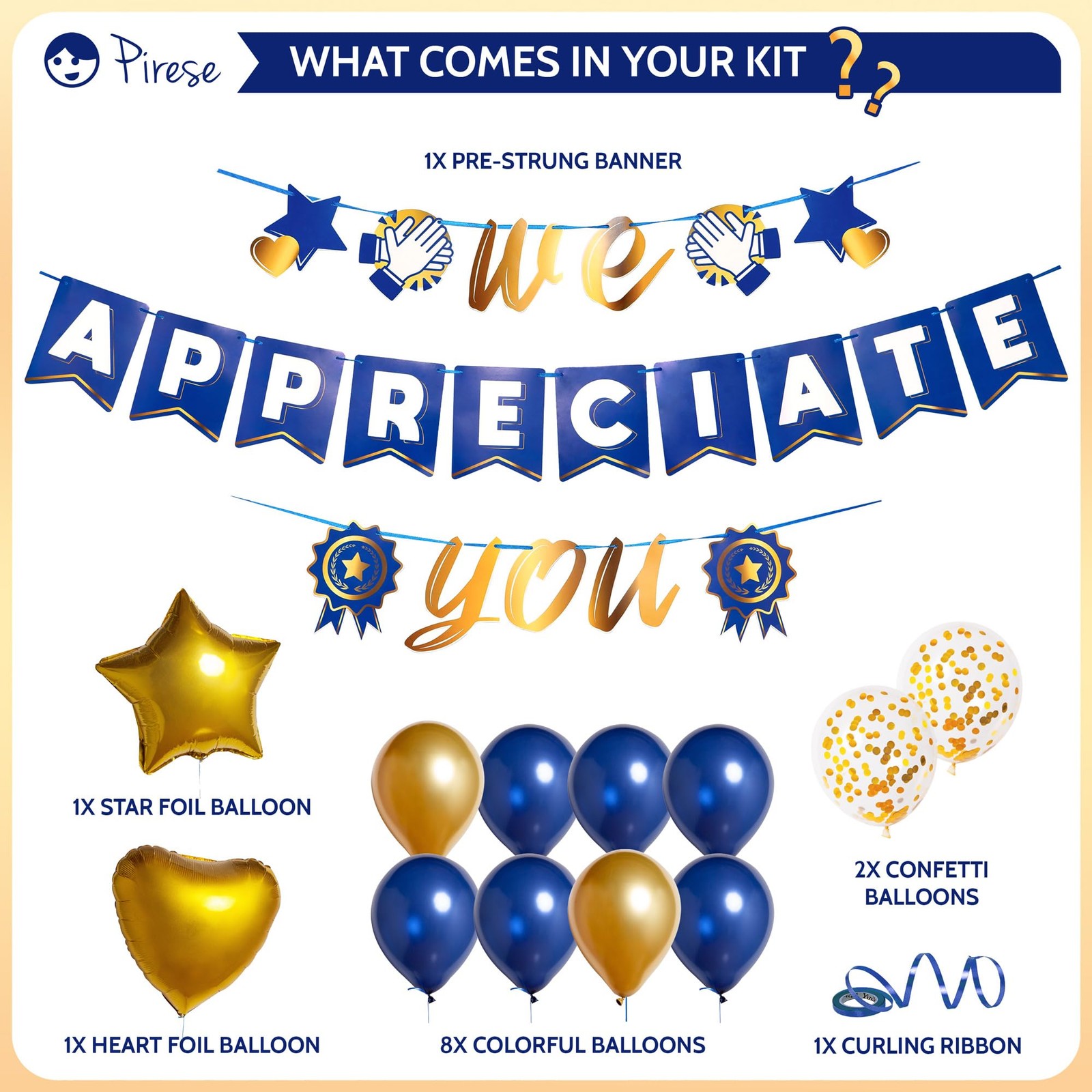 Pirese We Appreciate You Banner Decorations, Employee Appreciation Decoration…
