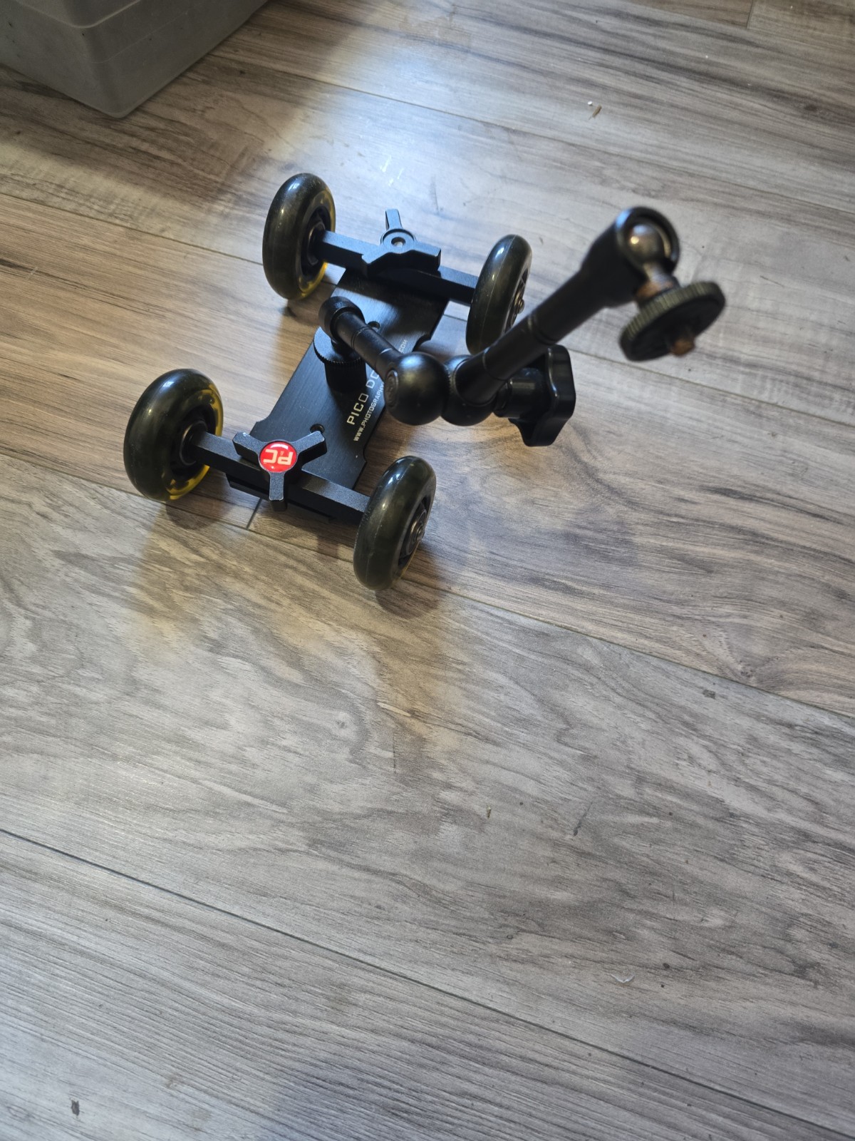 Pc Cinema Pico Dolly Tabletop Camera Skater Dolly with Magic Arm Case Used
