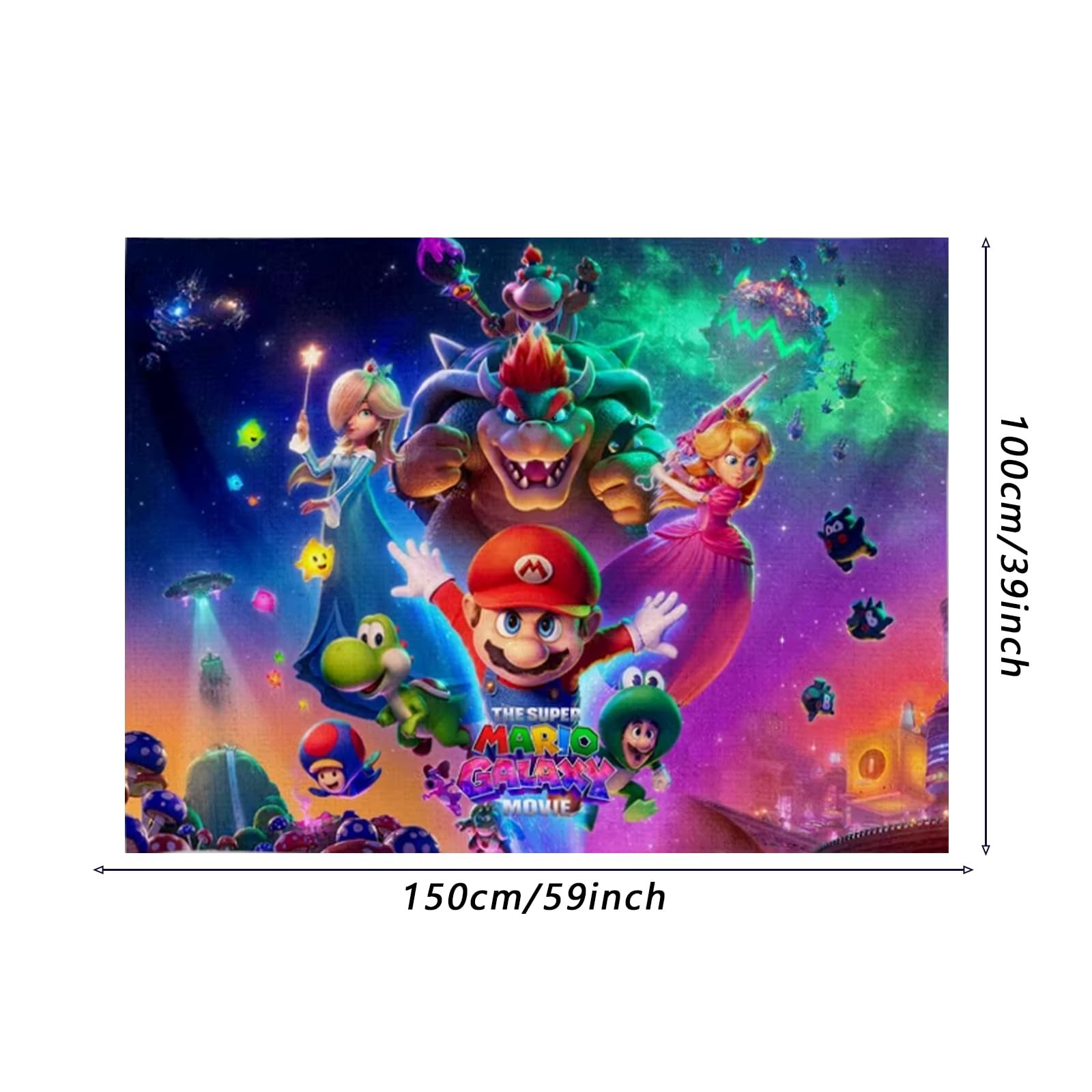 Mario Party Decorations,Happy Banner Backdrop for Party Supplies