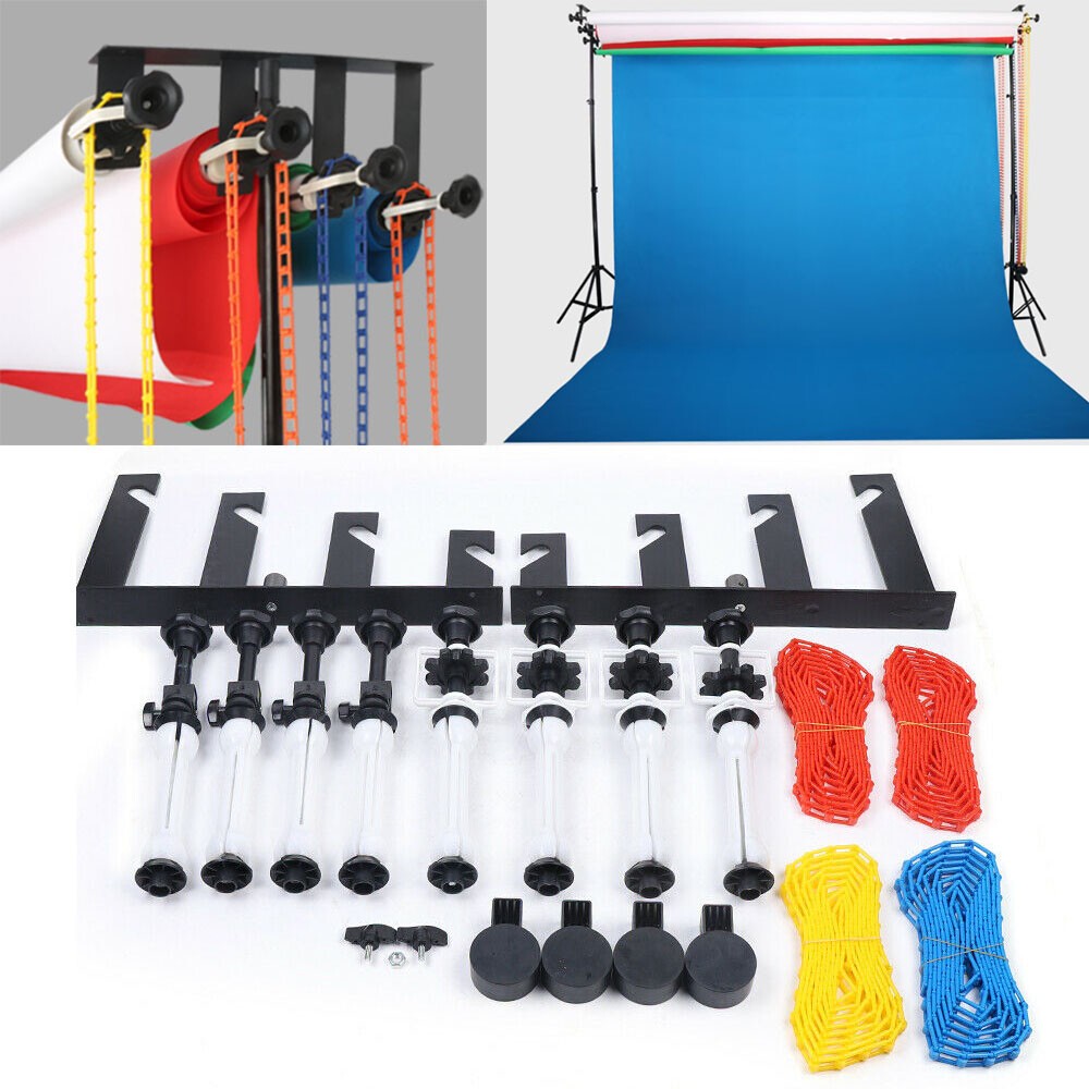 Backdrop Holder Wall Mount 4 Roller Photography Background Support System NEW US