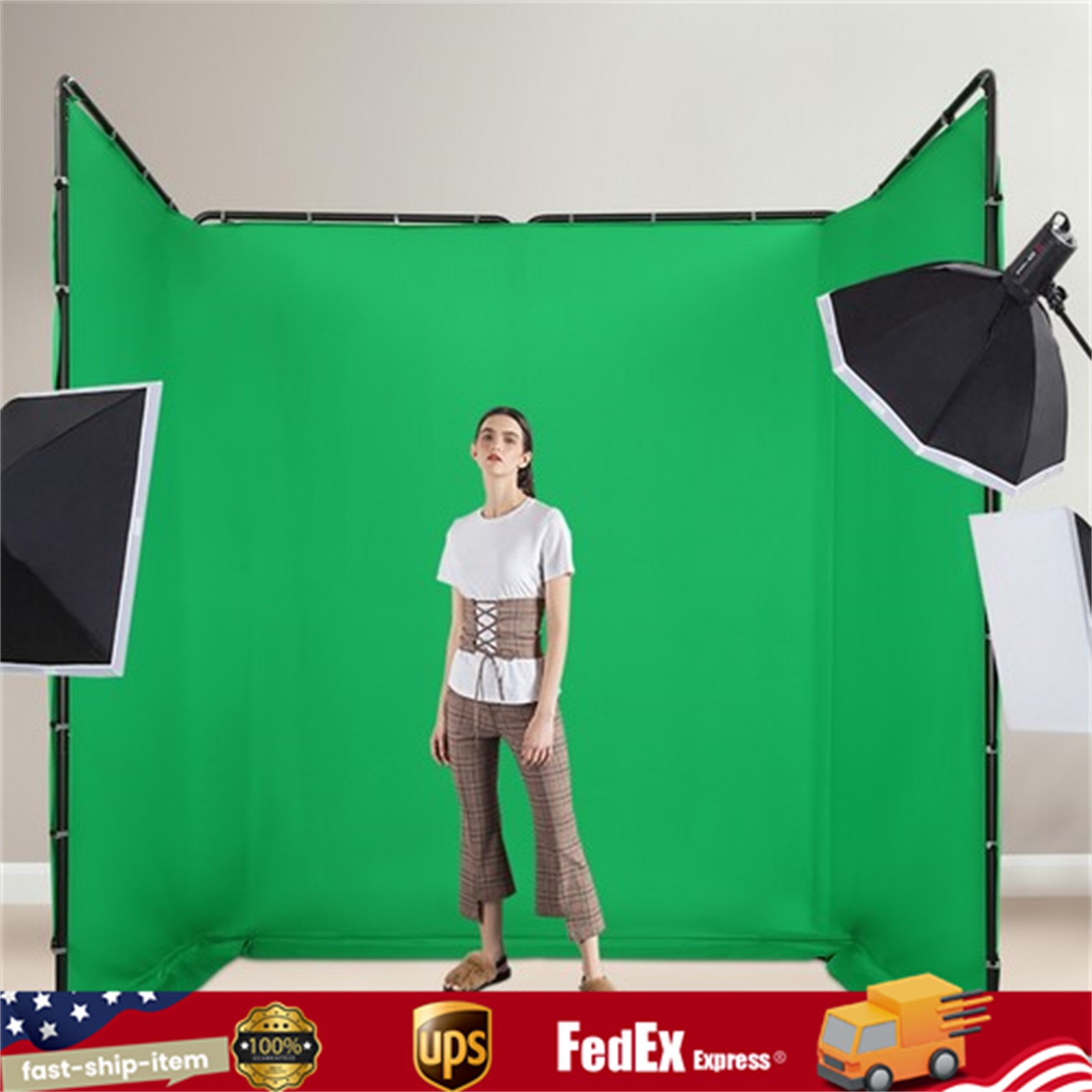 Screen Backdrop with Stand Portable Collapsible Photography Background for Photo