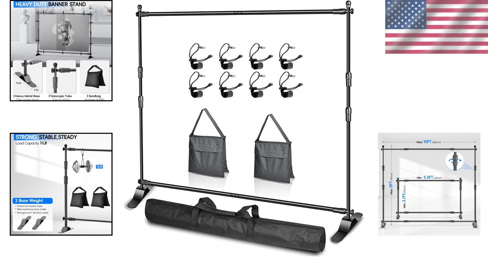 Professional Photography Booth Stand – Aluminum Construction