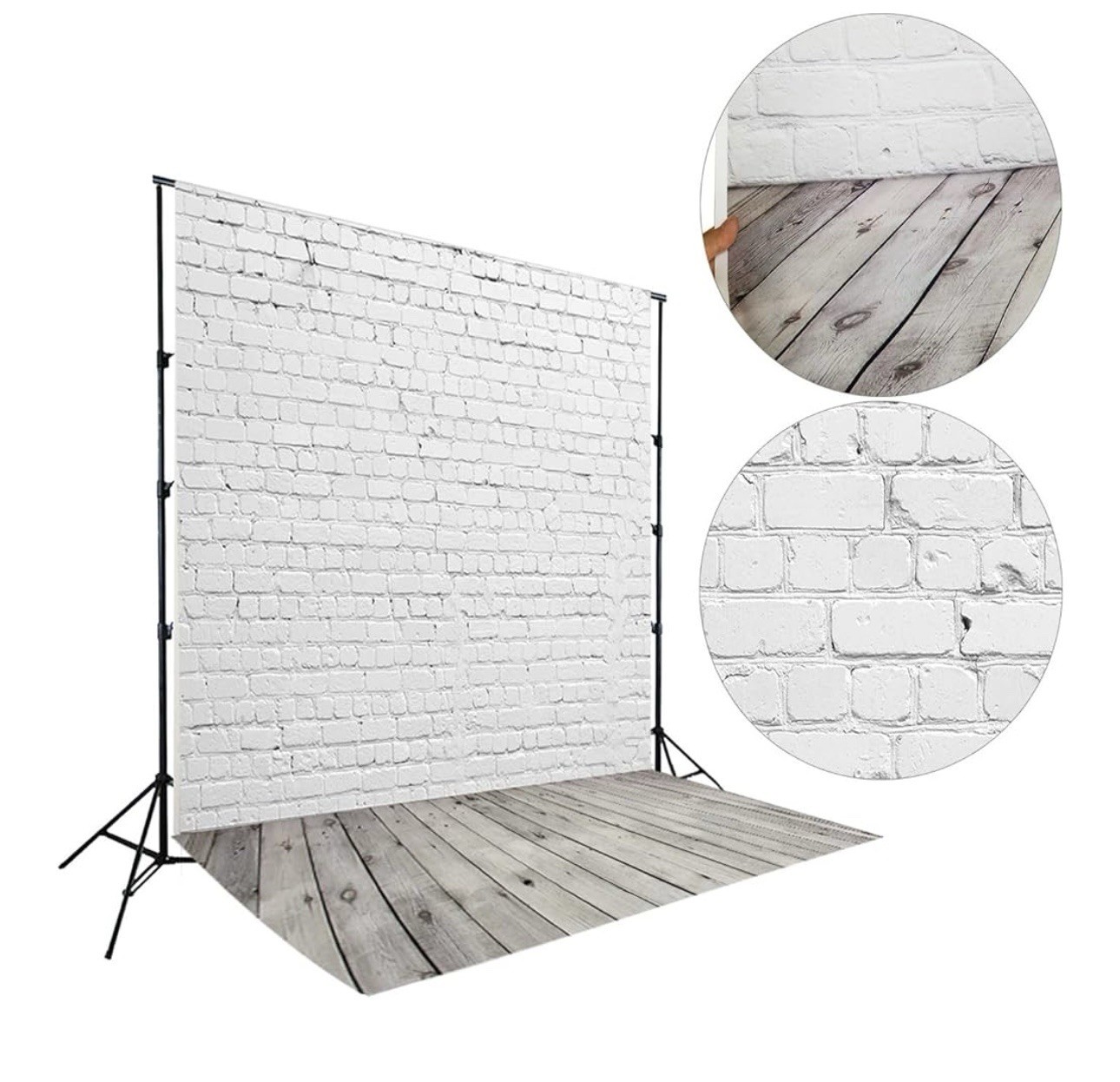 5X7ft White Brick Wall Photography Must Have Vinyl Backdrop Advertising DIY