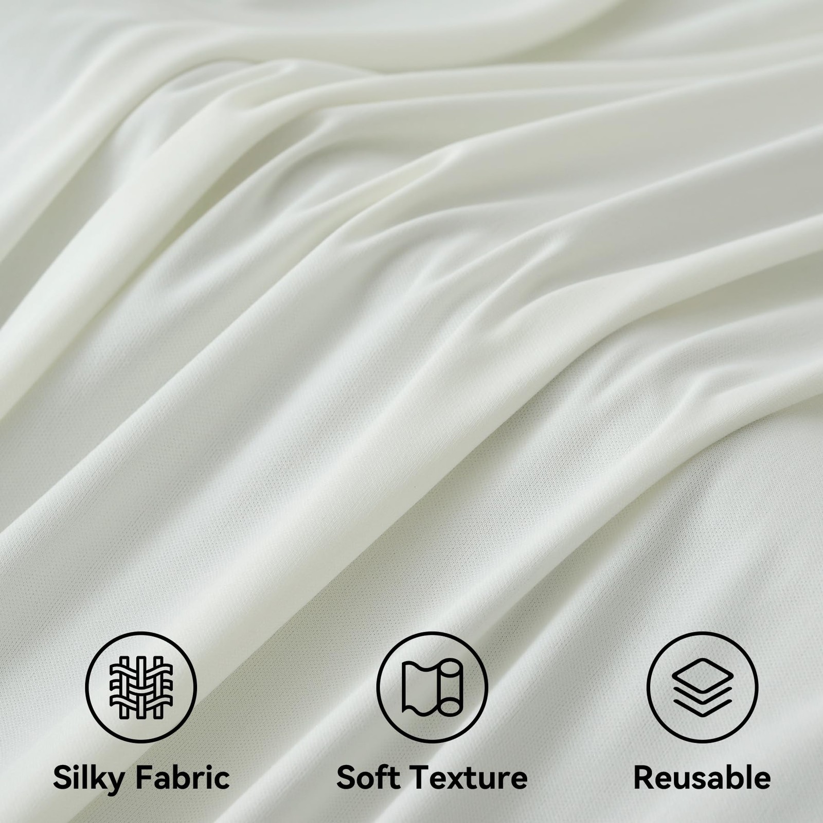 Htper 8 Panels 5x12ft Backdrop Curtains for 5ft(W)x12ft(H)_8 Panels, Ivory