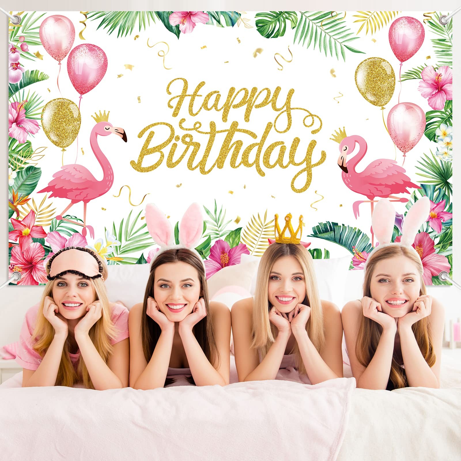 Happy Birthday Background – 6×4 Feet Female feet, White