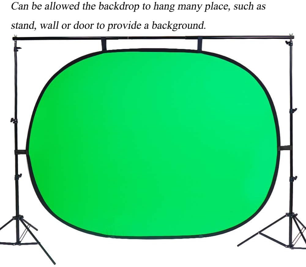 5X7Ft/1.5X2M Chromakey Backdrop with 7.8Ft/2.4M Stand, 2-In-1 Green Screen and B