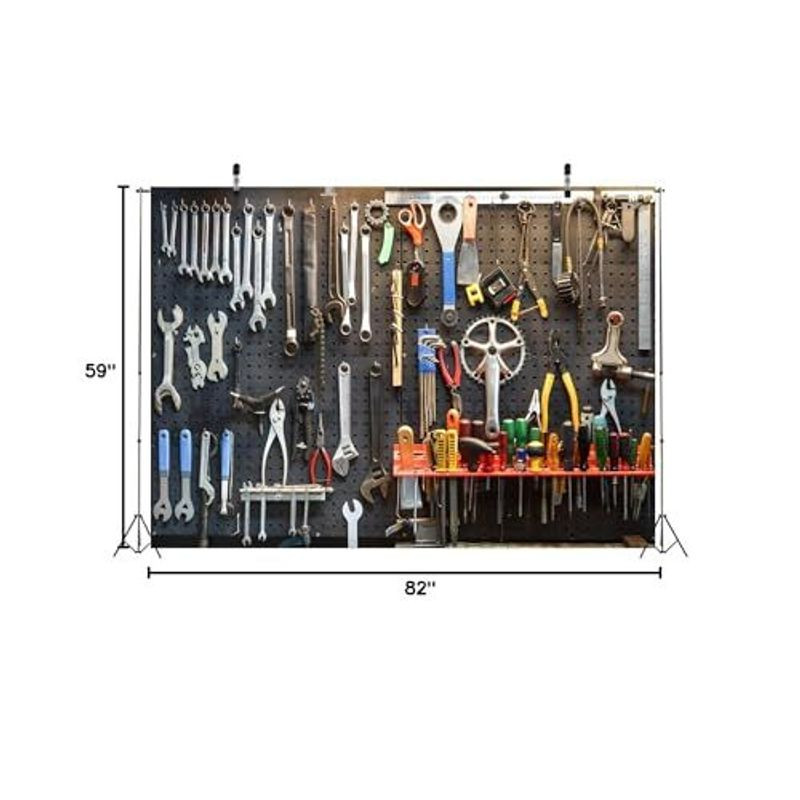 BELECO 7x5ft Fabric Workshop Tools Backdrop Garage Mechanic 7x5FT, A14197