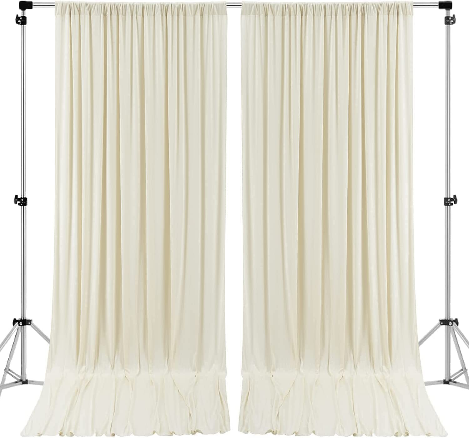 AK TRADING CO. 10 feet Wide x 12 feet Long IFR Polyester Backdrop Drapes Curt…