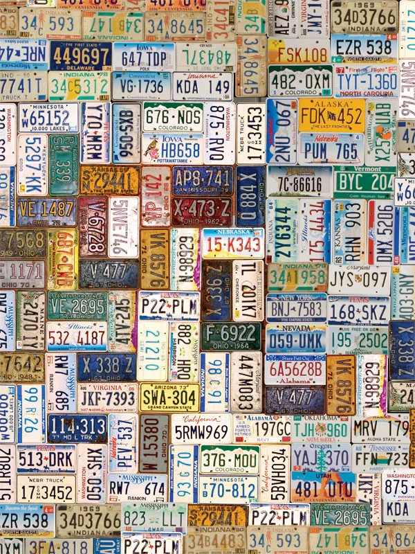 Denny Manufacturing Route USA, License Plate Printed Photography Backdrop