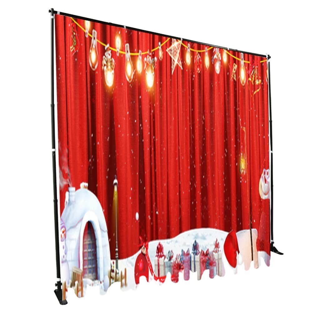 Backdrop Banner Stand 8 X 8 FT Adjustable Height Background Stand Step and Re…