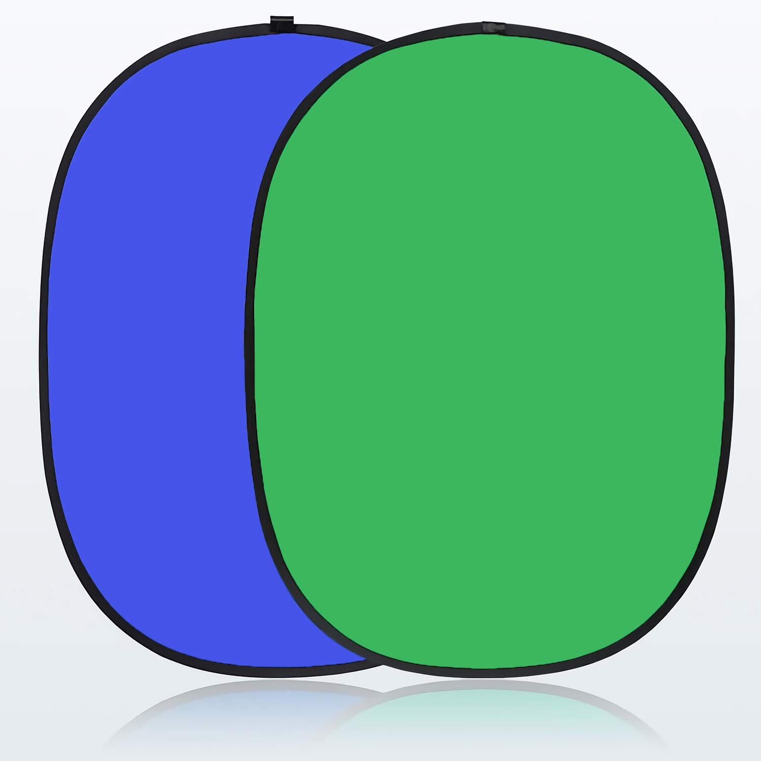 Double Sided Pop Up Collapsible Blue Green Chroma Key Backdrop Panel Case