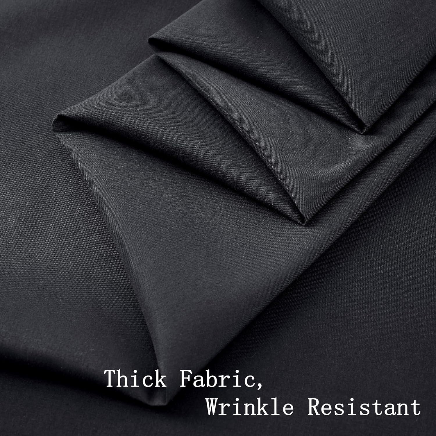 20ft x 10ft Thick Black Backdrop Curtain Panels – Perfect for Weddings & Parties