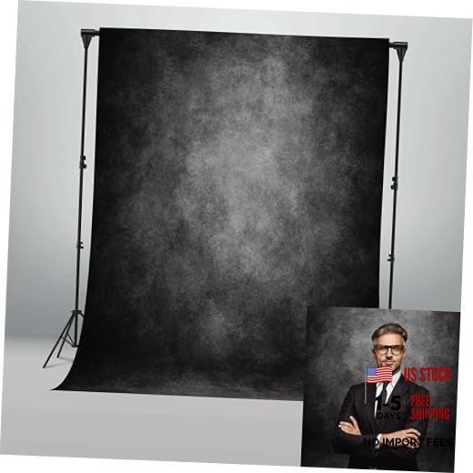 Abstract Backdrop Background for Photography Headshot Portraits 5x7ft Black