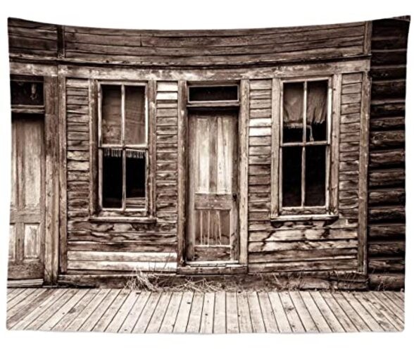 7x5ft Fabric Old Wooden House Cabin Photography Backdrop Rustic 7x5FT Old-06
