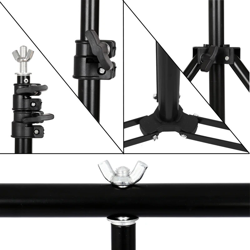 Photography Backdrop Tripod Adjustable Background Crossbar Kit Support Stand