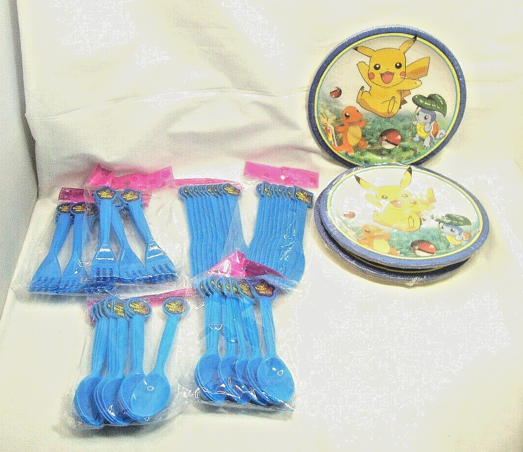 Pikauhu Cartoon Birthday Party Supplies Tableware