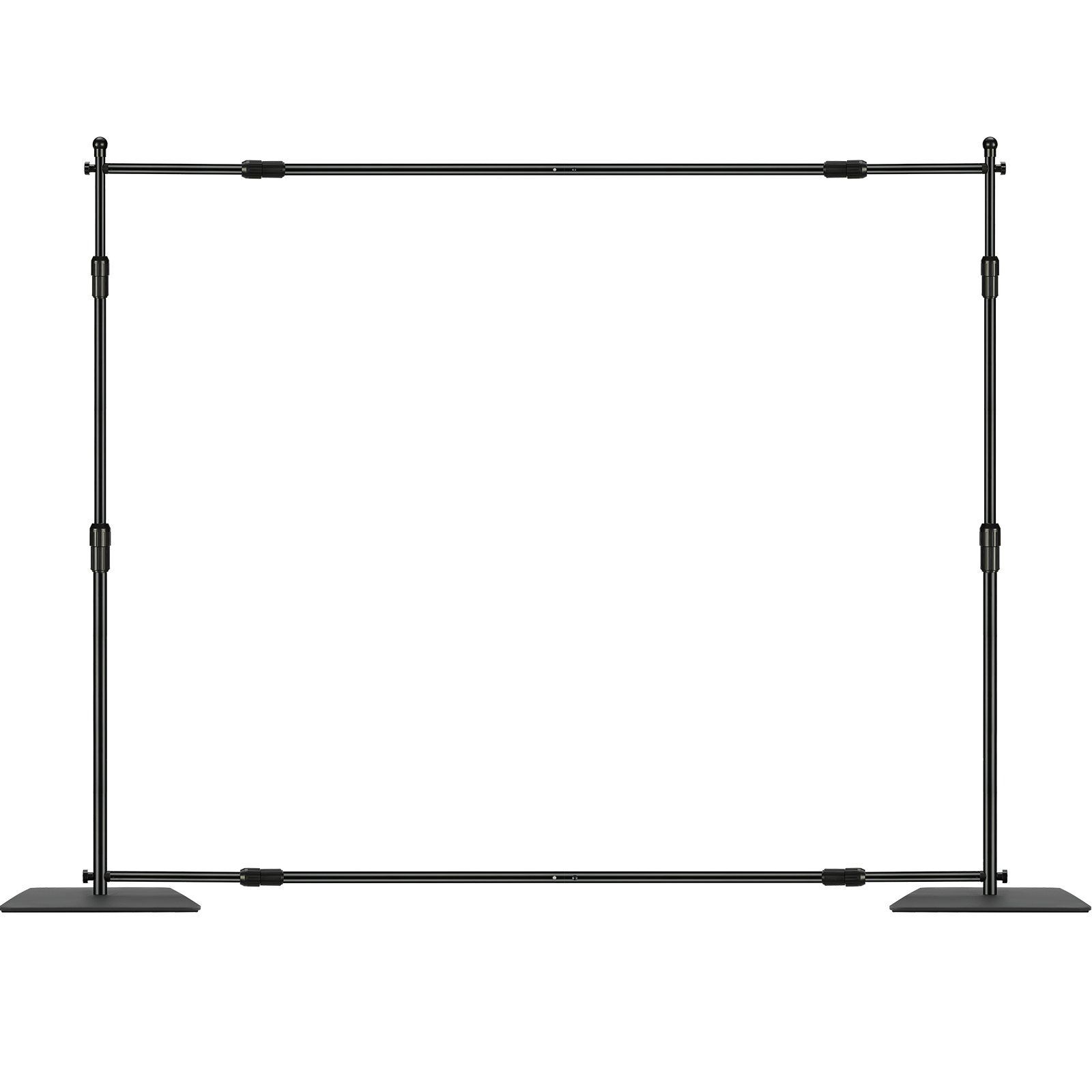 10ft x 10ft Pipe and Drape Kit Heavy Duty Backdrop Stand with Carbon Steel Base