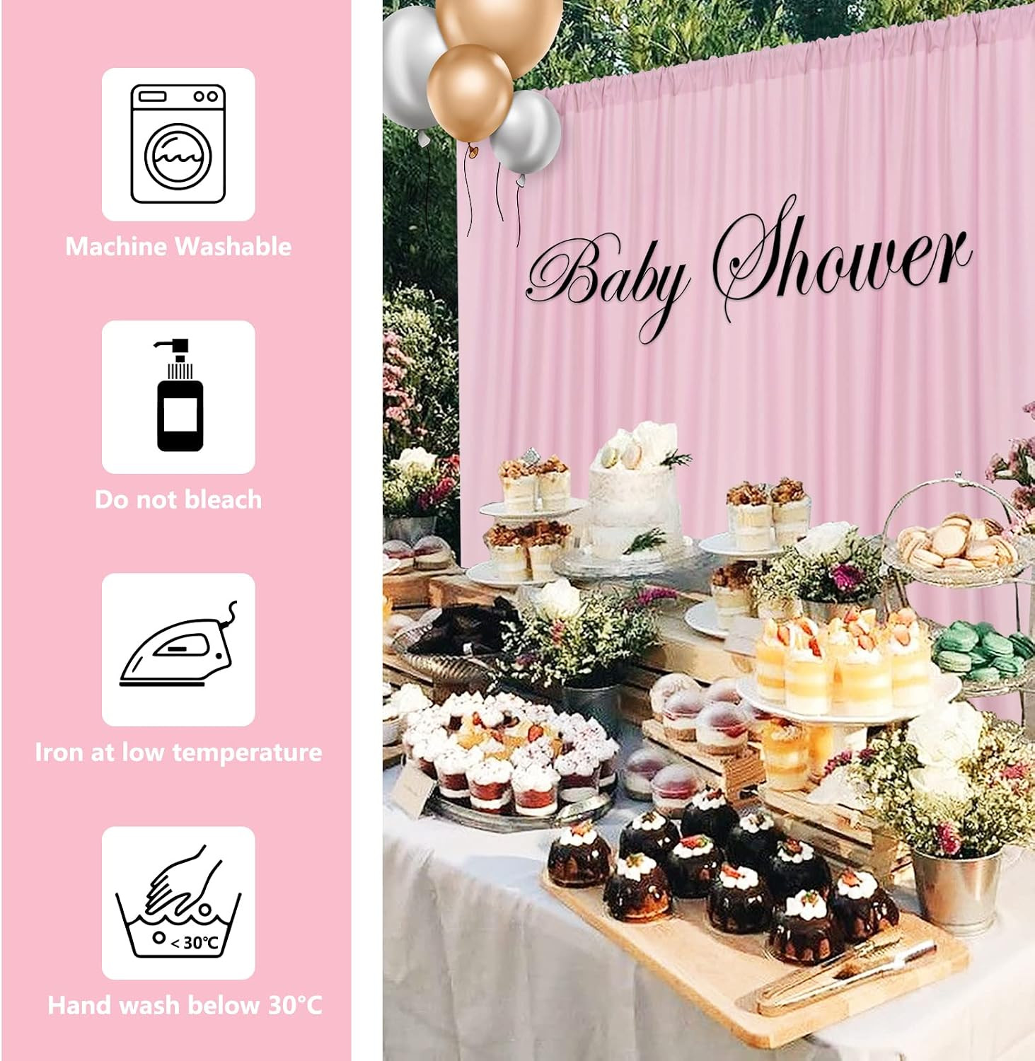 Pink Backdrop Curtain for Parties Rod Pocket Pink Curtains Photography Backdrop