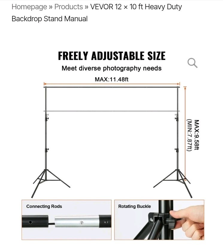 Vevor Backdrop Stand