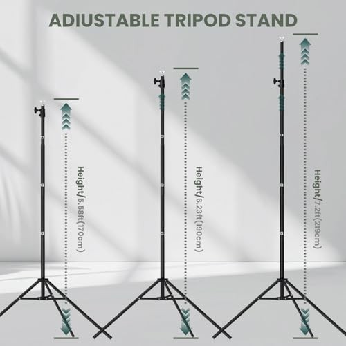 10×7 ft Backdrop Stand, Adjustable Photo Studio Background Stand Support Kit,