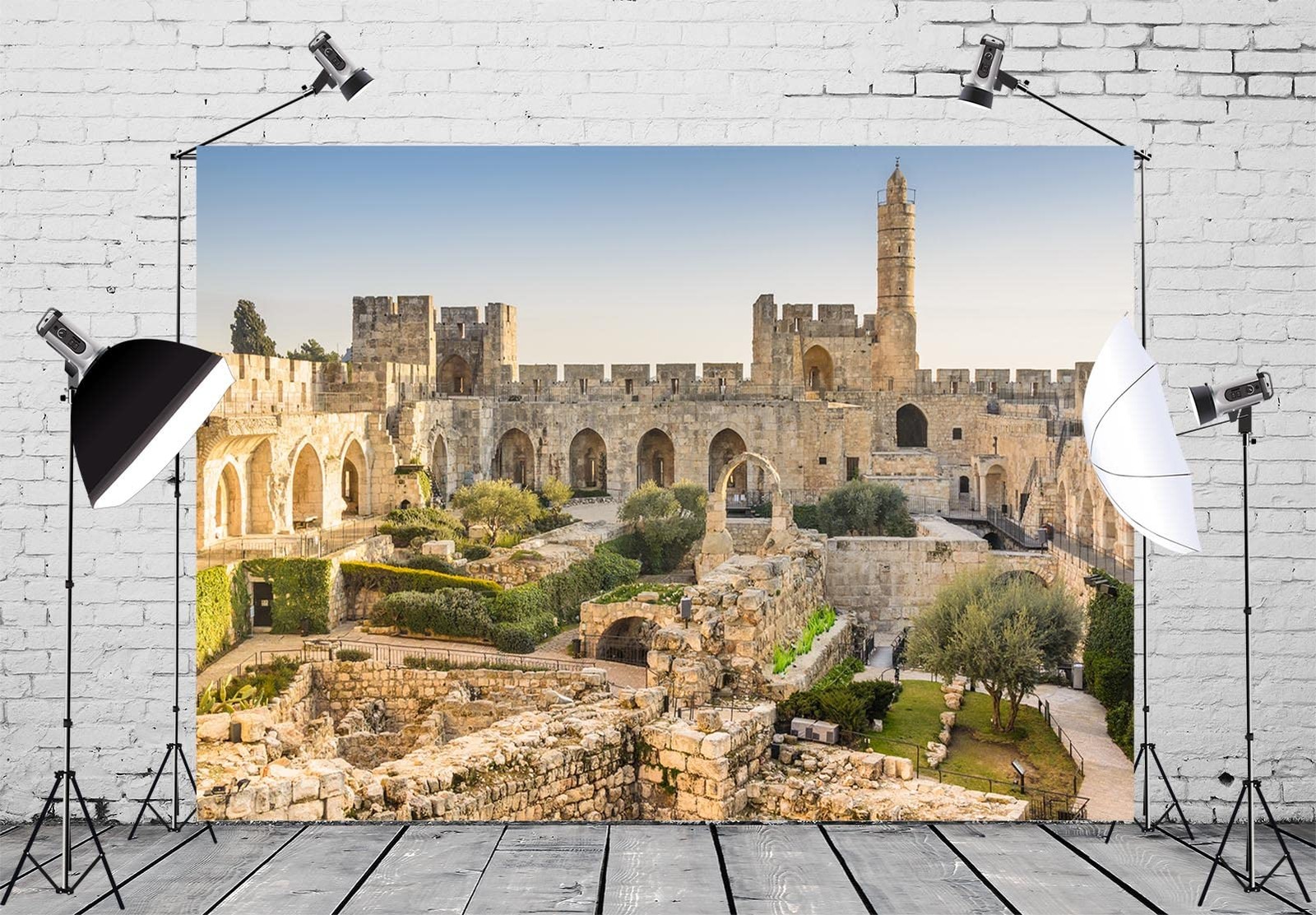 BELECO 7x5ft Fabric The Old City Jerusalem Backdrop Israel 7x5FT, A12907