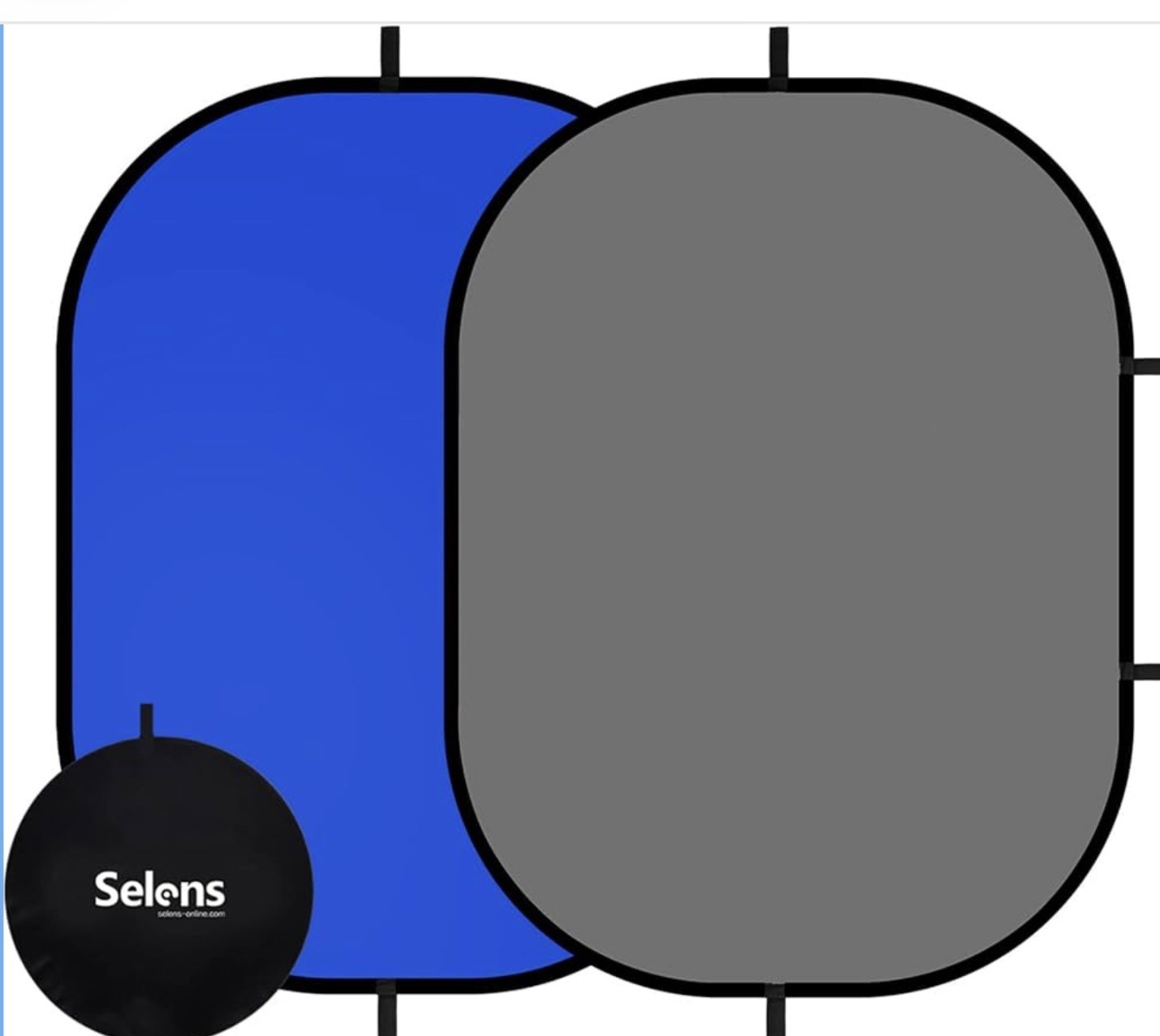 Selens 59”x78” Portable Grey Screen Backdrop Double-Sided 2-in-1 Blue Screen