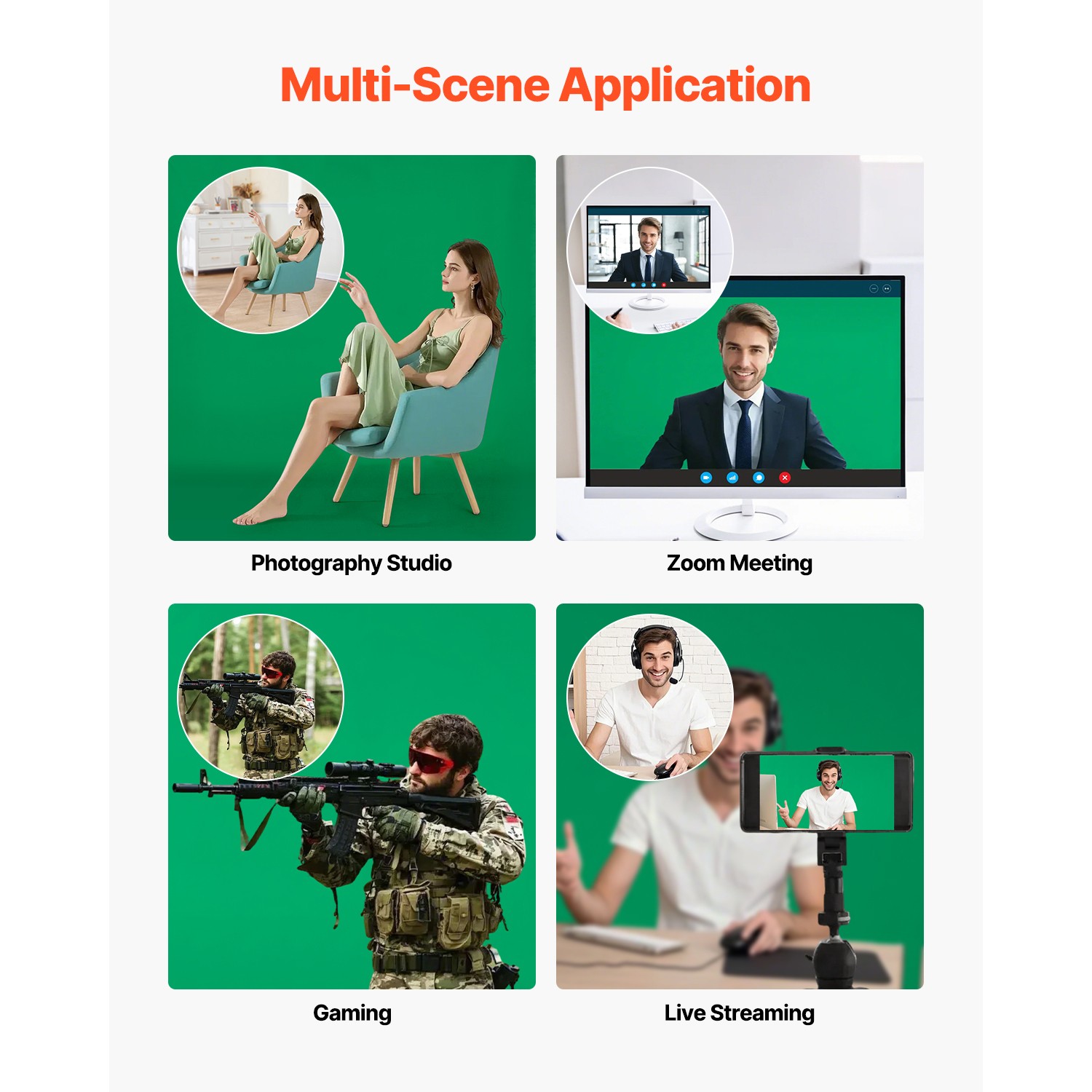 Uimoso Photo & Party Backdrop Stand Kit, Adjustable 5 x 6.5 ft