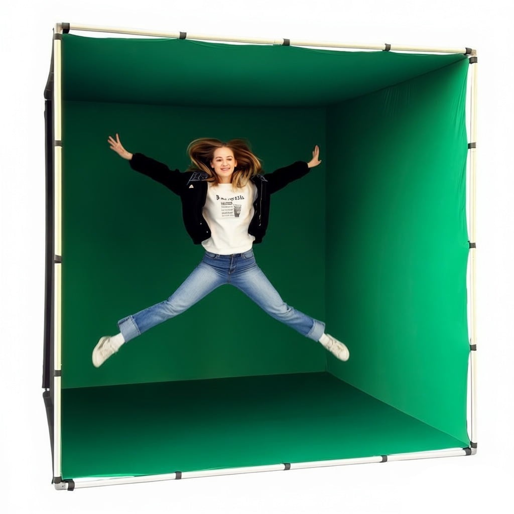 7.9ft x 7.9ft Green Screen Backdrop with Stand for Photo Studio Video Shooting
