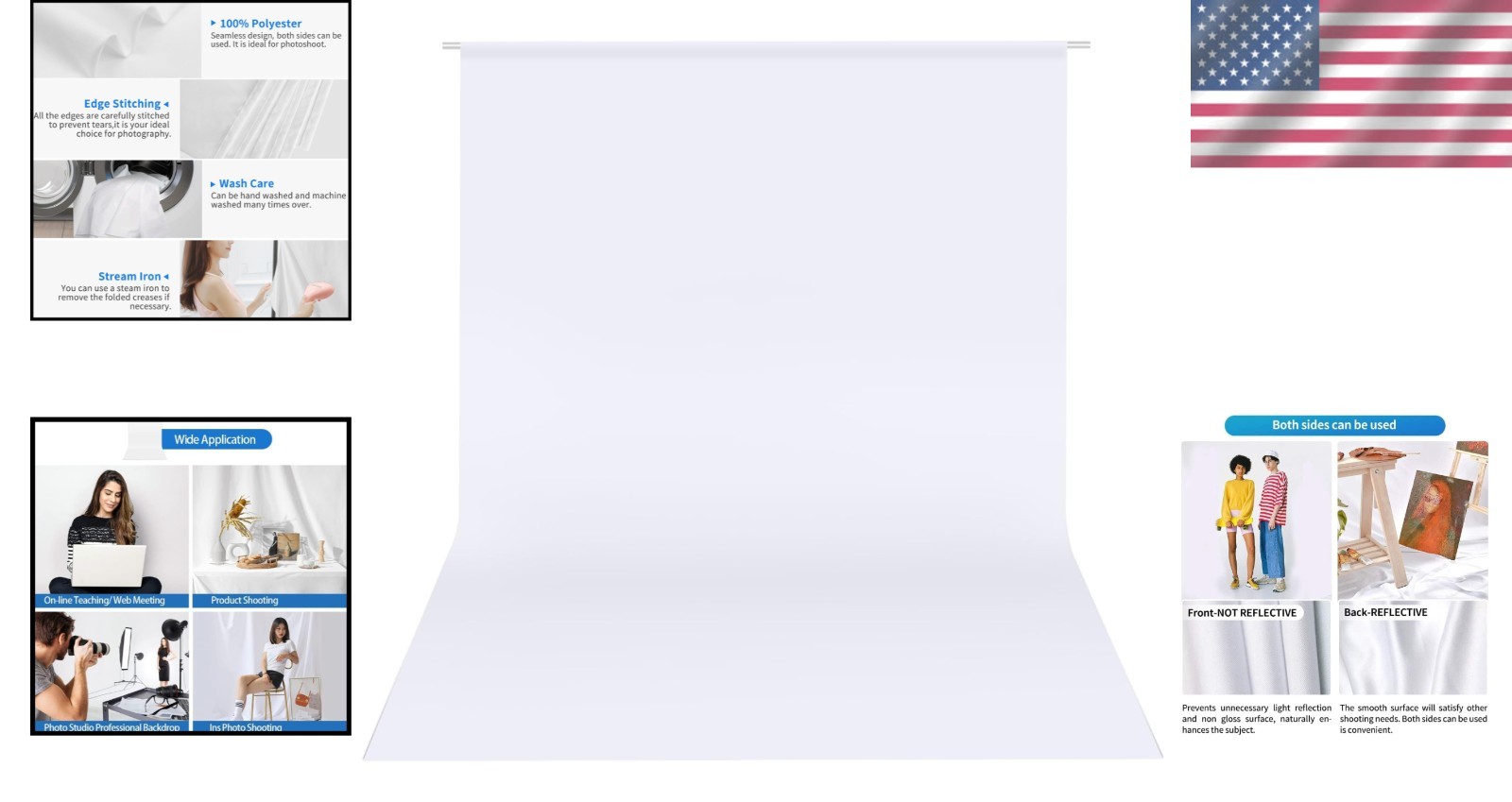 Seamless 10×8 ft White Photo Backdrop for Professional Photography Needs