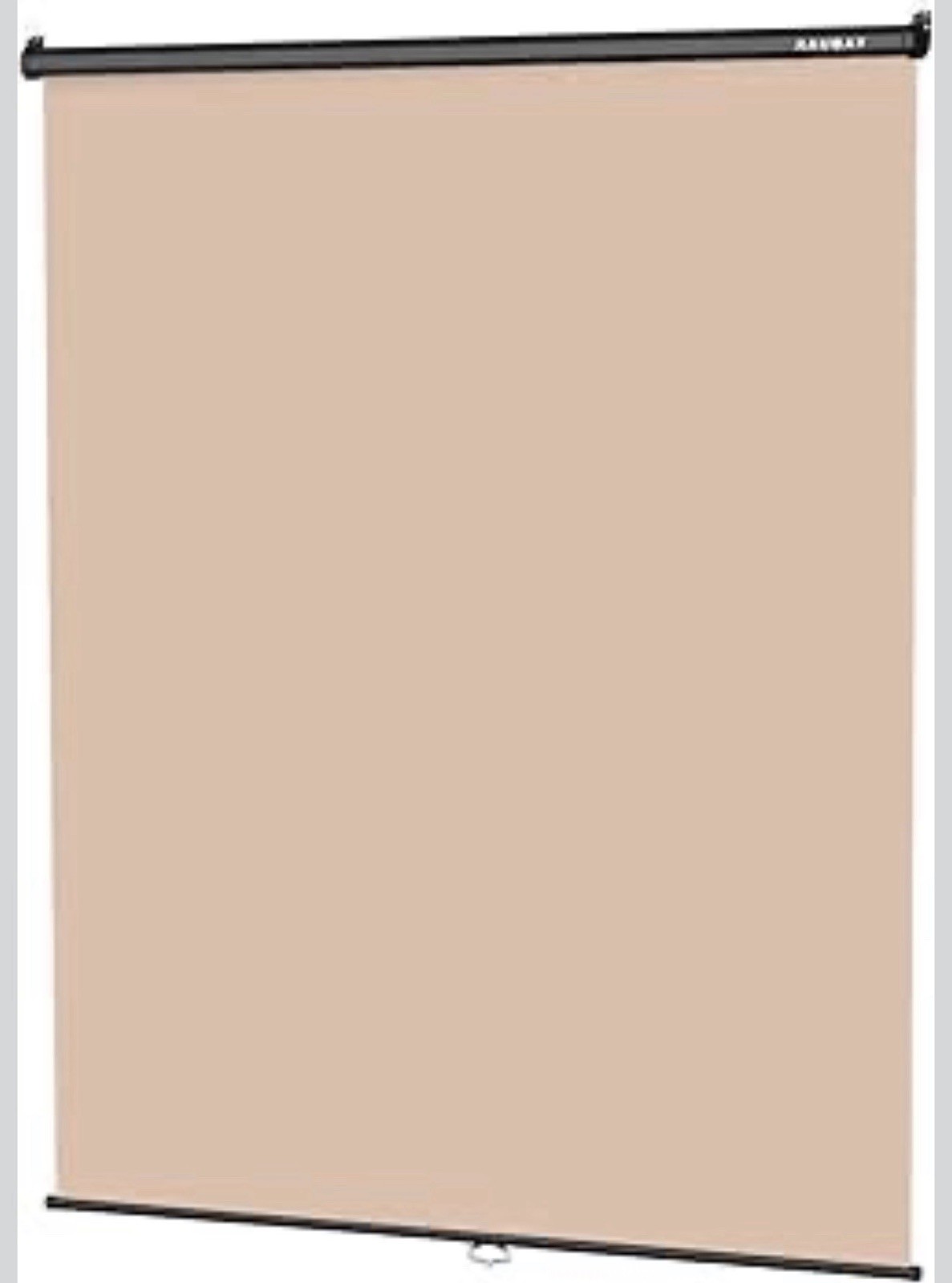 Retractable Pull Down Beige Screen – 59.8″ x 86.6″ Collapsible Wall-Mount Bac…
