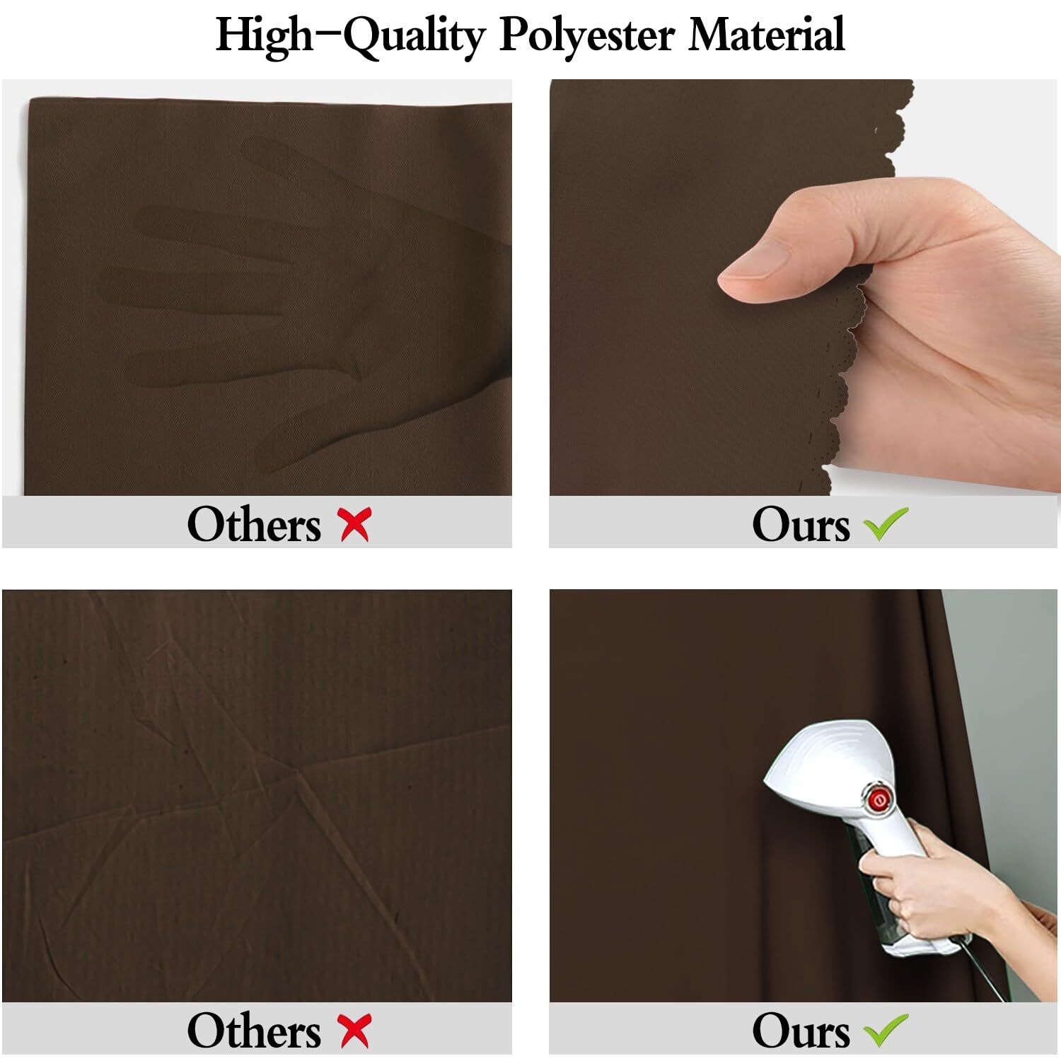 5x7FT Brown Screen Backdrop for Photography High Density Wrinkle Resistant